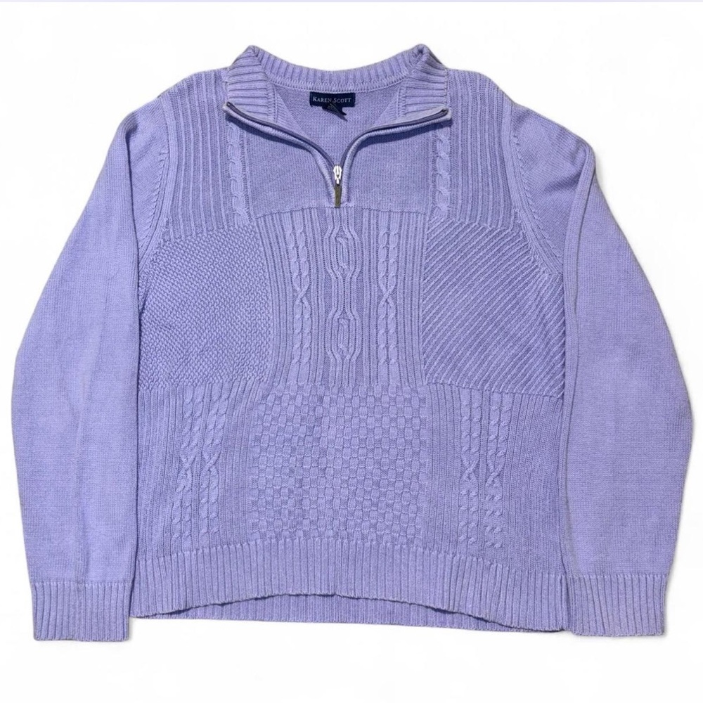 Karen Scott Light Purple Knit Top